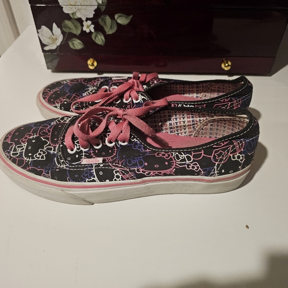 Vans Shoes - Hello Kitty Vans Sneakers with Pink Laces - Women's Size 8.5